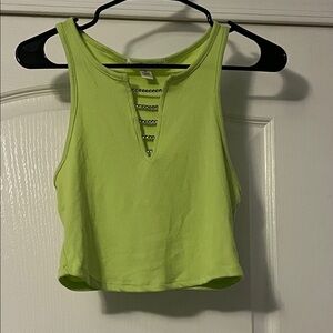 Chic Lime Green Women's Crop Top